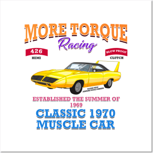 More Torque Racing Muscle Car Hot Rod Racing Novelty Gift Posters and Art